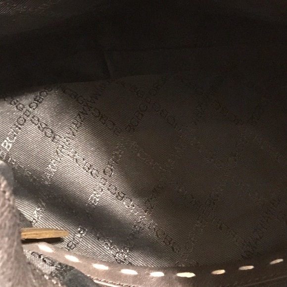 BCBGMaxAzaria Signature Black Leather Hobo Bag - Picture 9 of 12